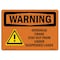 Signmission OSHA WARNING Sign, Overhead Crane Suspended Load, 10in X 7in Rigid Plastic, 7" W, 10" L, Landscape OS-WS-P-710-L-12744 - alternate 1
